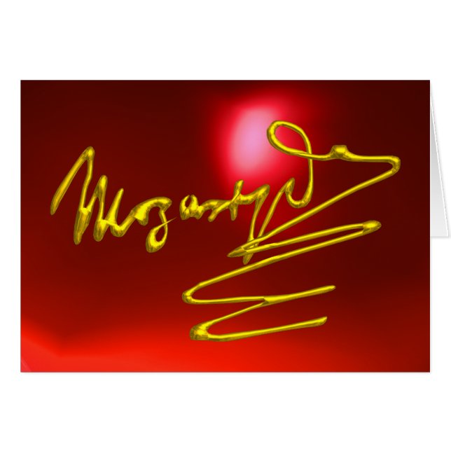 Cartão HOMAGE TO MOZART, Red Ruby (Frente Horizontal)