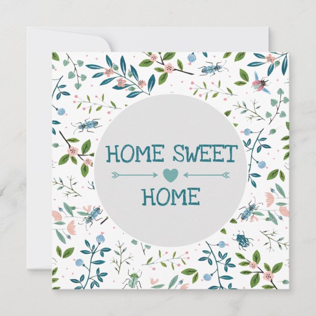 Cartão Home Sweet Home Custom Teal Green Realtor (Frente)