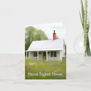 Cartão Home Sweet Home Doméstico Placa de Saudação Dobrad