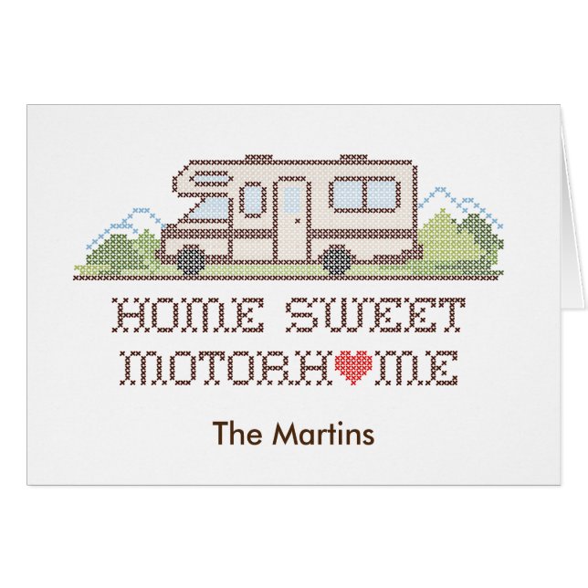Cartão Home Sweet Motor Home Card (Frente horizontal)