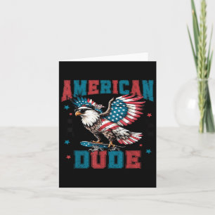 Cartão Homem Americano Bald Eagle 4 De Julho Toddler