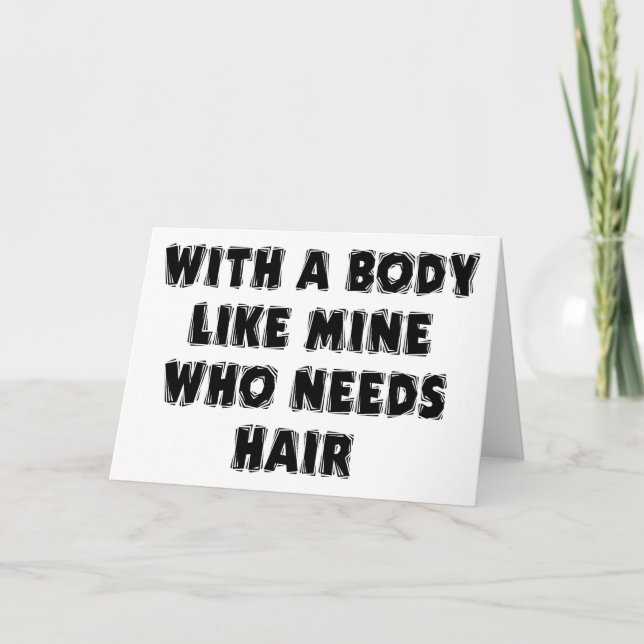 Cartão Homem calvo do dia dos pais engraçado (Frente)