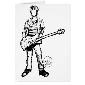 Cartão Homem com guitarra