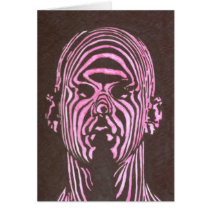 Cartão Homem cor-de-rosa