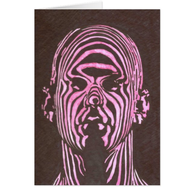 Cartão Homem cor-de-rosa (Frente)