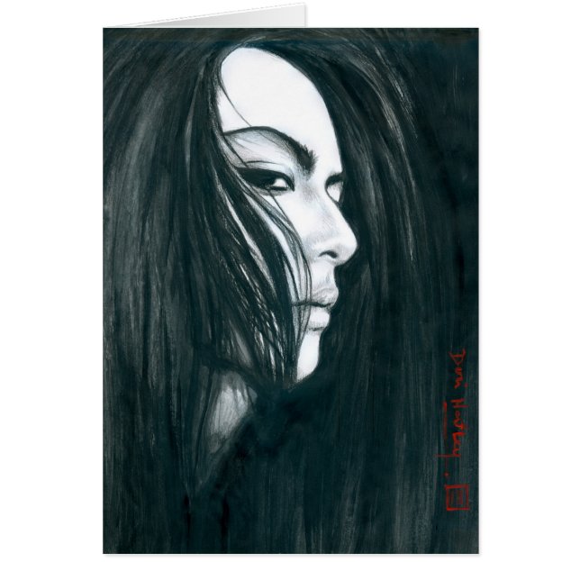 Cartão Homem da cachoeira por Dori Hartley (Frente)