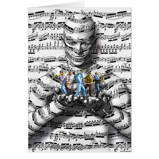 Cartão Homem da música (Frente)