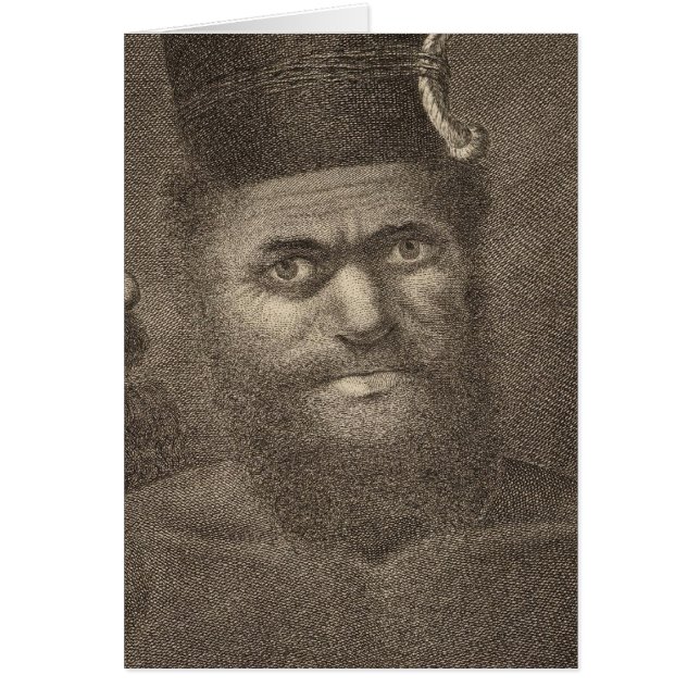 Cartão Homem da Nova Caledónia (Frente)