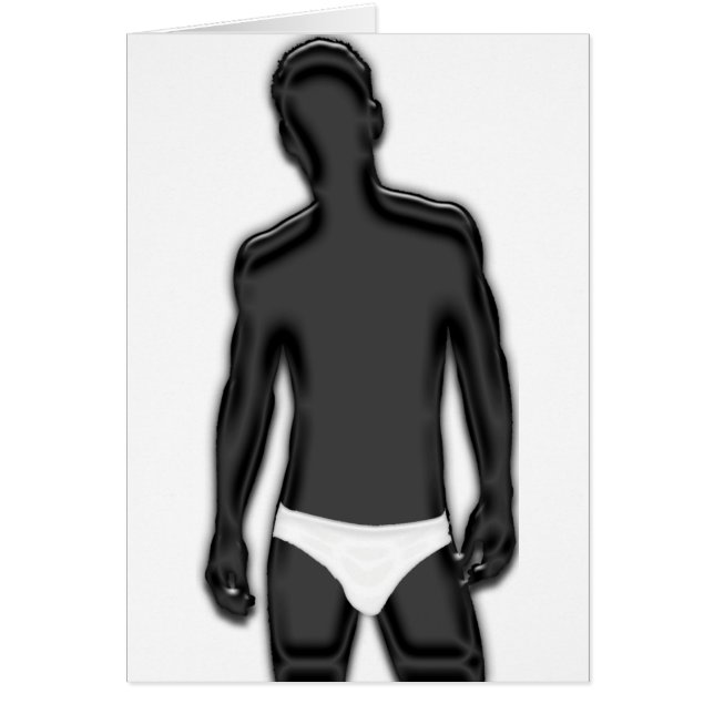 Cartão Homem de cueca (Frente)