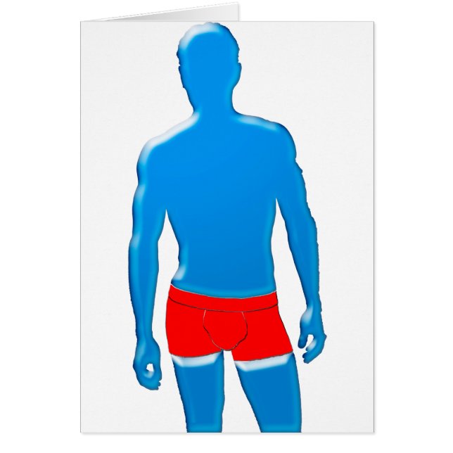 Cartão Homem de cueca (Frente)