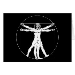 Cartão Homem de da Vinci Vitruvian