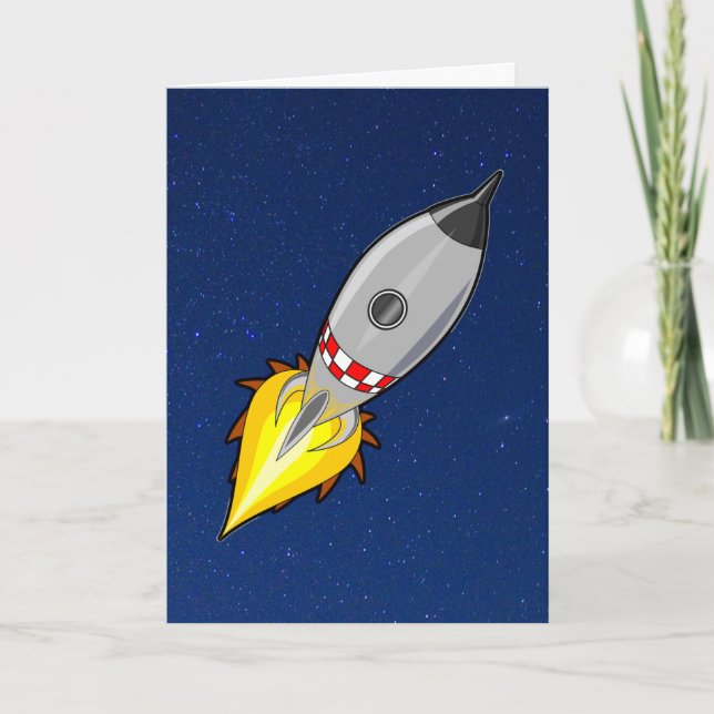 Cartão Homem de Míssil de Olhos Estrelados (Frente)