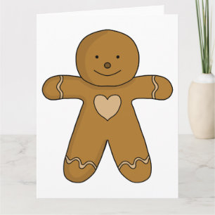 Cartão Homem de Pão de Gengibre Biscoito de Natal