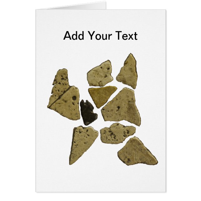 Cartão Homem de Pedra do Mosaico (Frente)