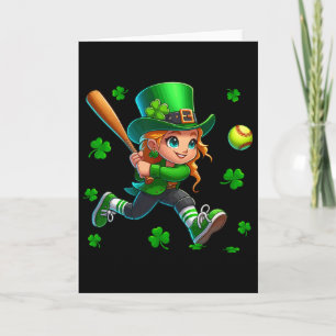 Cartão Homem do Dia de São Patrício Jogando Shamrocks Sof
