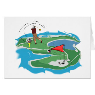 Cartão Homem do golfe