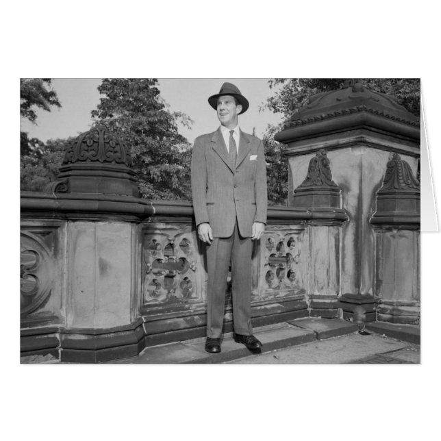 Cartão Homem em Chapéu (Frente Horizontal)