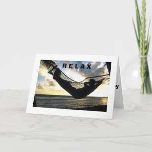 CARTÃO **HOMEM EM HAMMOCK*** - RELAXE E GOZE DO SEU ANIVE