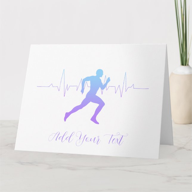 Cartão Homem Executando Linha de Gradiente e Pulso de Sil (Frente)