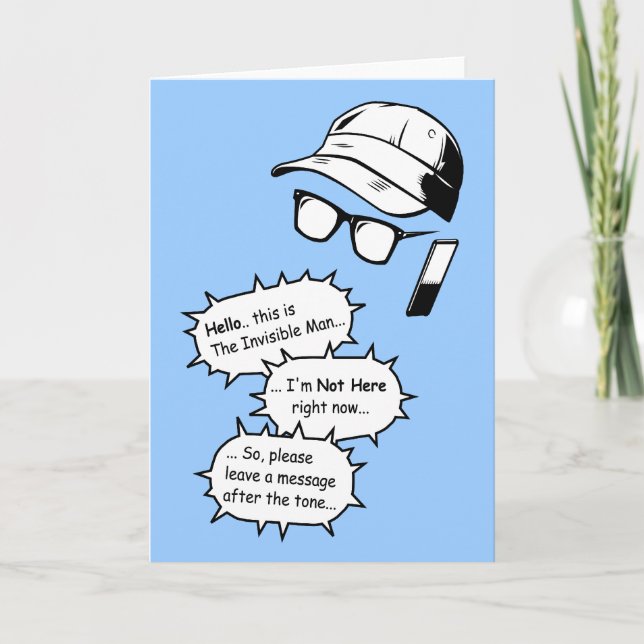 Cartão Homem Invisível (Frente)
