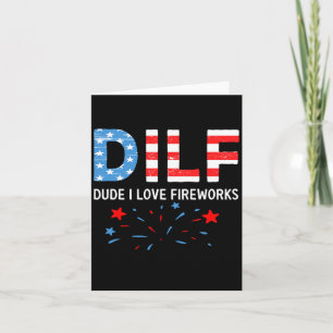 Cartão Homem Legal Pai Cara Eu Amo Fogos de Artifício Sar