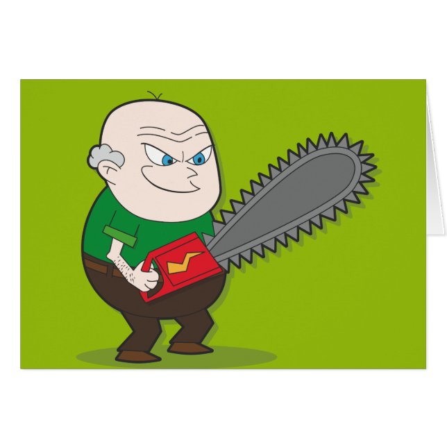 Cartão Homem mau da serra de cadeia (Frente horizontal)