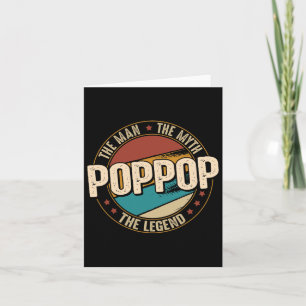 Cartão Homem Mito Lenda Dia dos Pais Engraçado Poppop 