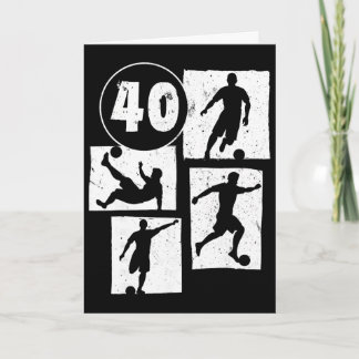 Cartão Homem Mulher 40º Aniversário Jogador de Futebol 40