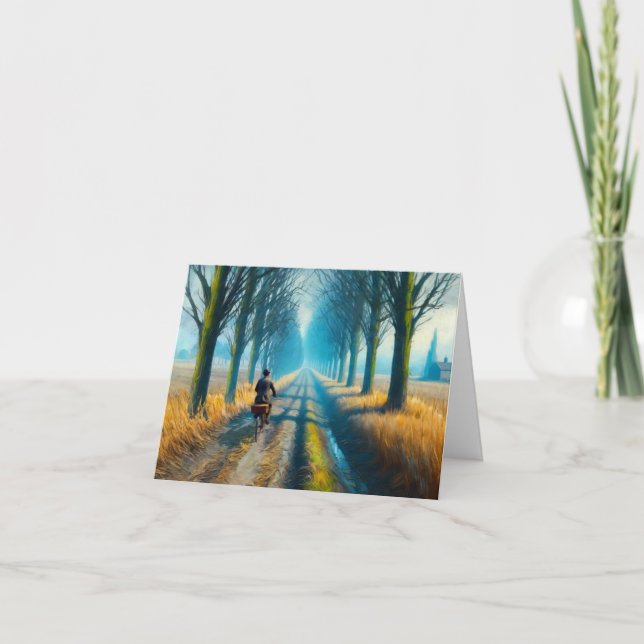 Cartão Homem na Bicicleta (Frente)