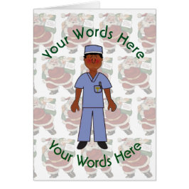 Cartão Homem Negro Brinquedo - Natal Personalizado