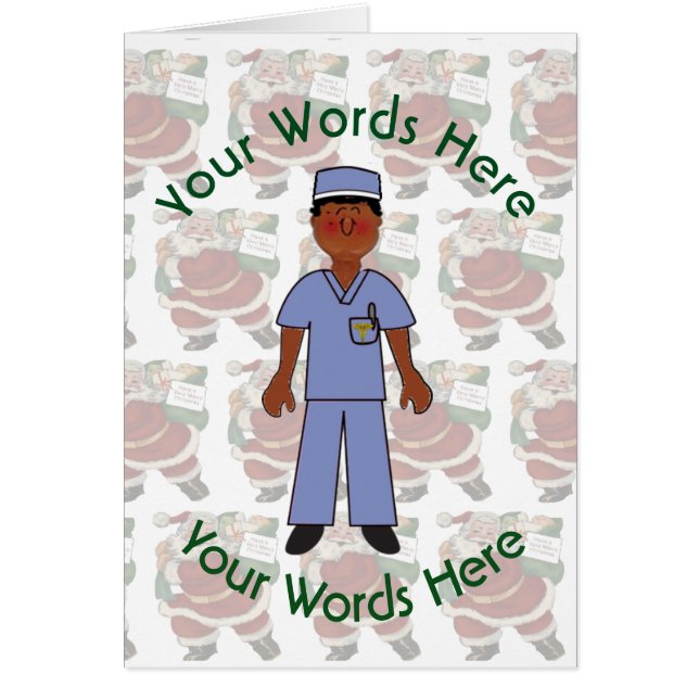 Cartão Homem Negro Brinquedo - Natal Personalizado (Frente)