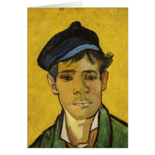 Cartão Homem novo com um chapéu, 1888 de Vincent van Gog