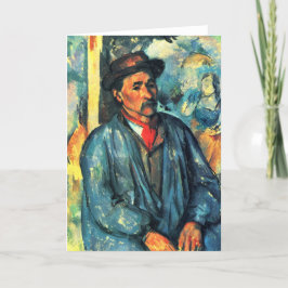 Cartão Homem num Fumo Azul - Paul Cezanne - c1896