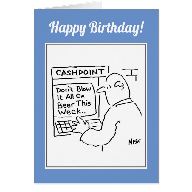 Cartão Homem numa Máquina de Dinheiro (Frente)