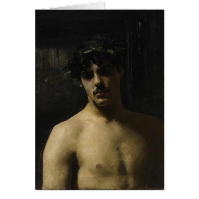 Cartão Homem que veste louros (Frente)