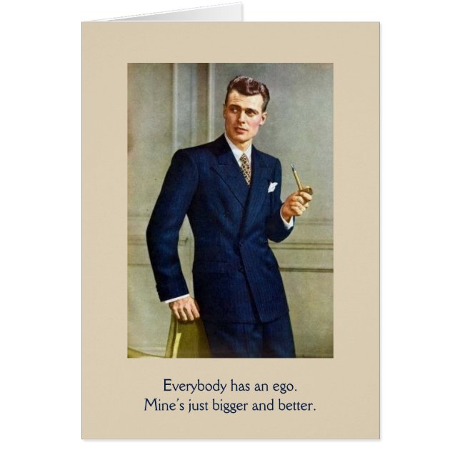 Cartão Homem Retro - Maior e Melhor Ogo, (Frente)