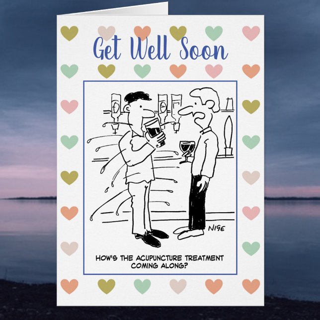 Cartão Homem subindo à Acupuntura no Pub (Criador carregado)
