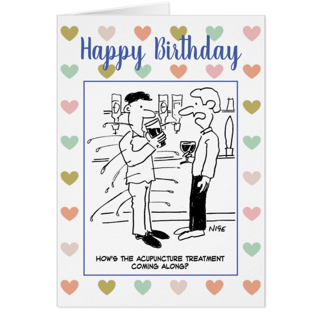 Cartão Homem subindo à Acupuntura no Pub (Frente)