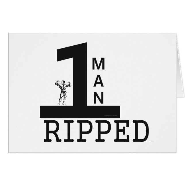 Cartão Homem SUPERIOR do Bodybuilding (Frente Horizontal)
