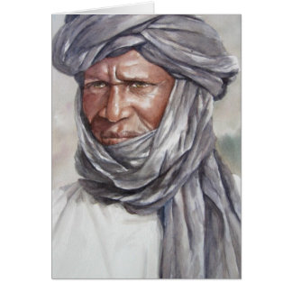 Cartão Homem Turbaned do Tuareg