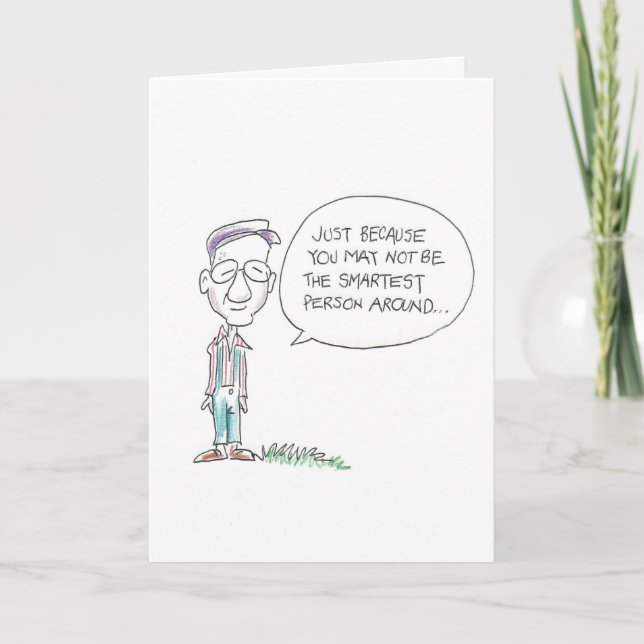 Cartão Homem velho não é inteligente (Frente)