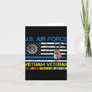 Cartão Homem Veterano da Força Aérea dos EUA no Vietnã, B