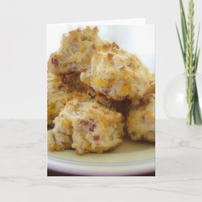 Cartão Homemade Bacon Cheddar Biscuit Notecards (Frente)