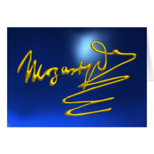 Cartão HOMENAGEM A MOZART, Safira Azul