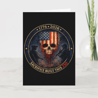 Cartão Homenagem Americana 250 Anos De Sacrifício Pela Li