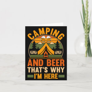 Cartão Homens acampamento cerveja vida no acampamento flo
