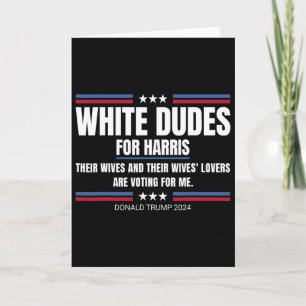 Cartão Homens Brancos Para Harris Votando Nos Amantes De