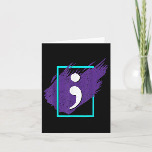 Cartão Homens de Sensibilização Suicidas do Semicolon Cam