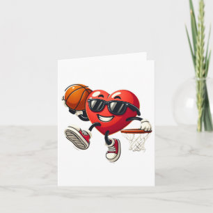 Cartão Homens do esporte de basquetebol dia de os namorad