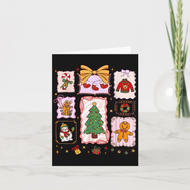 Cartão Homens do Xmas da Família Arco Feliz de Natal (Frente)